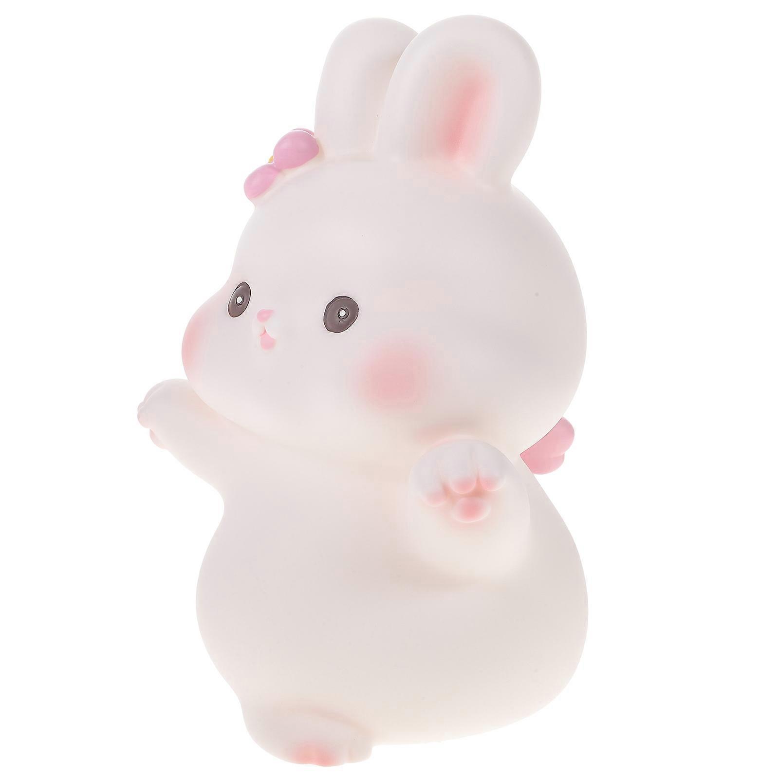 جميل عملة حاوية أرنب على شكل حصص بنك الصفحة الرئيسية العرض البيج 18.00X12.00X12.00CM توفير 1 قطعة