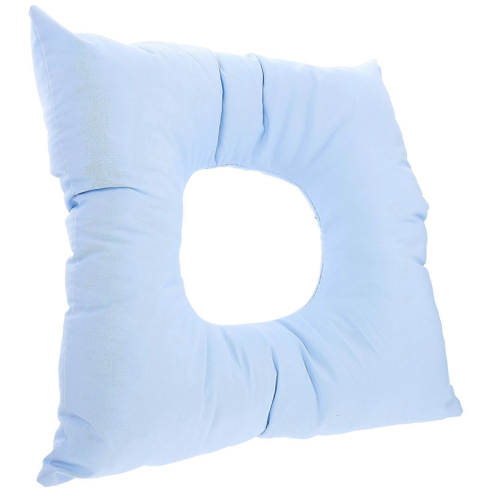 Spa Facial Rest Pillow Face Pillow For Wrinkles Neck and Back Access Massage Table Cover Blue 30X30X8CM 1Pcs