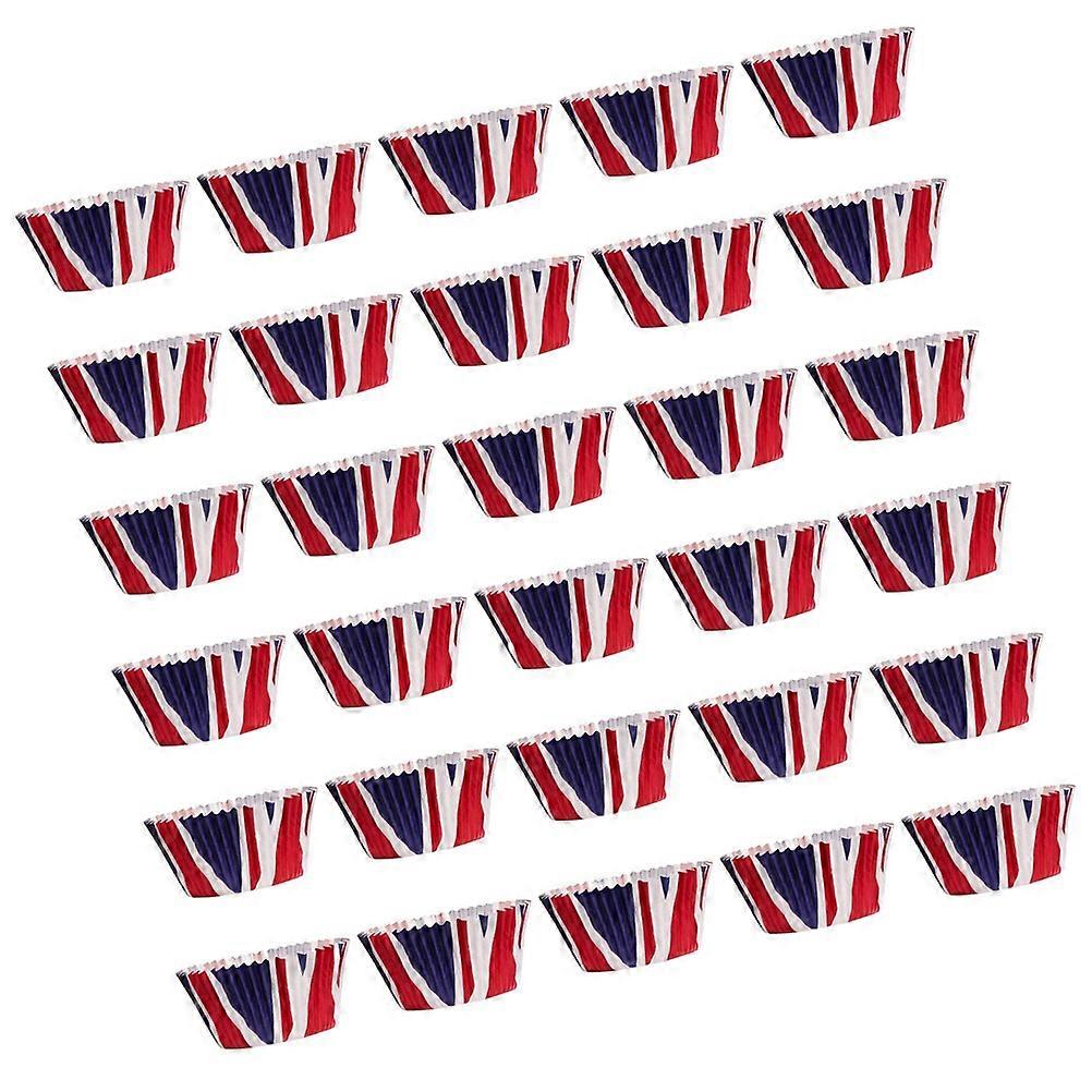 200pcs Union Jack Paper Cupcake Cases Heat Resistant Baking Cups for Muffins, Cakes & Chocolates – Decorative British Flag Design for Parties &