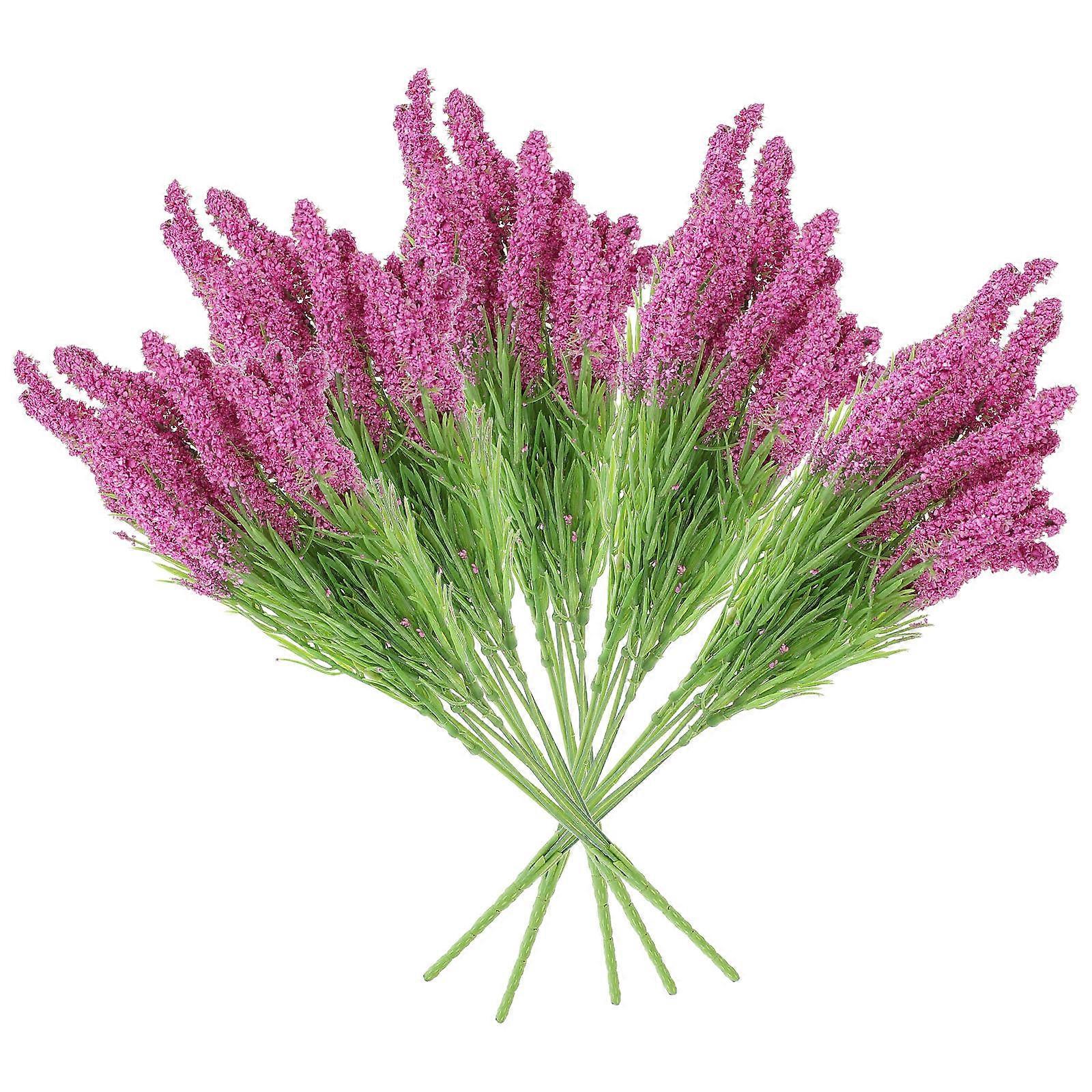 5 Bunches Simulated Lavender Artificial Flowers for Wedding, Party, Banquet, and Home Vase Arrangements – Faux Lavender Plants for Decor