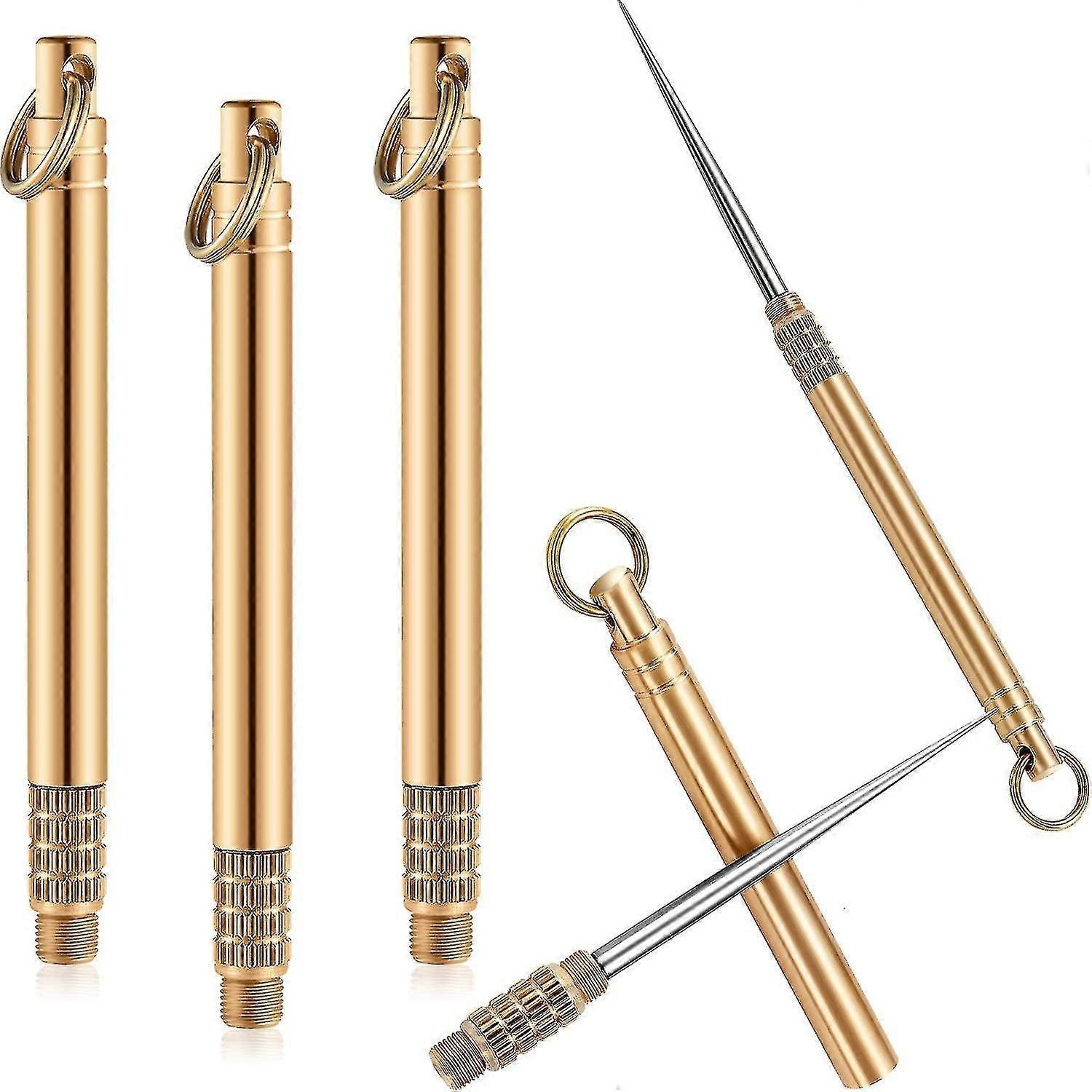 Set of 3 Portable Toothpicks Made from Titanium, Ideal for On-the-Go Use