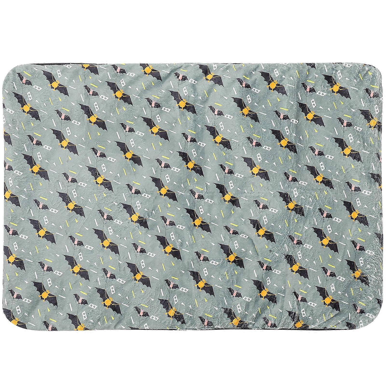 Cat Warming Mat Self Warming Cat Bed Halloween Themed Cat Heated Cushion Grey 70X100X0.1CM Self Heating 1Set