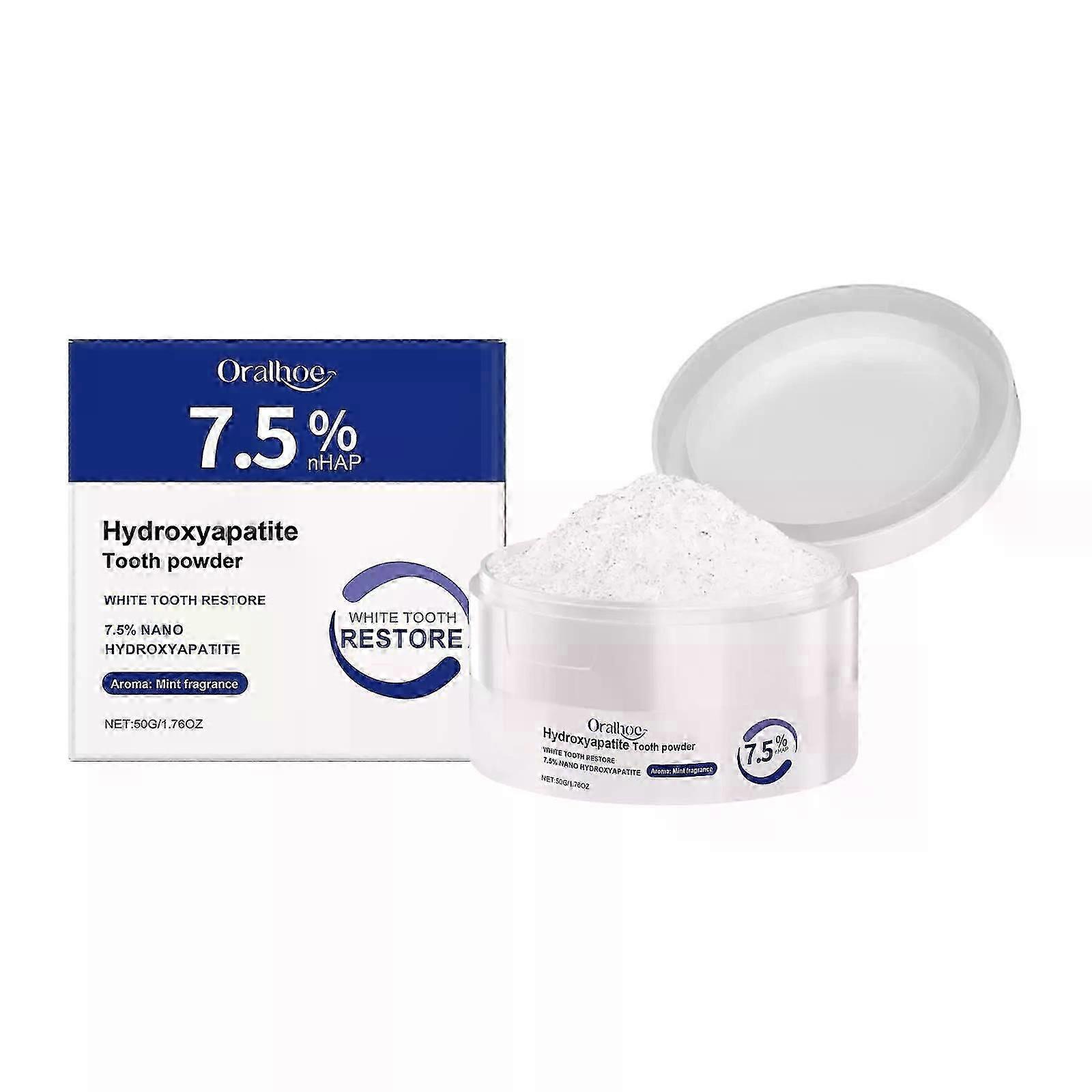 Hydroxyapatite Tooth powder for Enamel Protection and Tooth StrengtheningGentle and Effective Formula Fresh Breath, Fluoride-Free Tooth powder for Sen