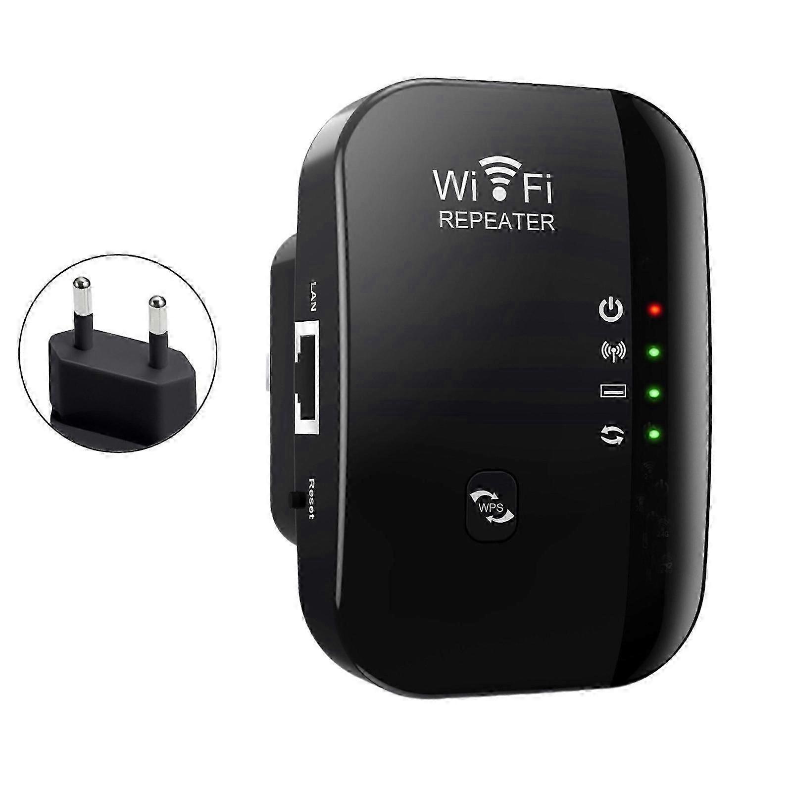 300Mbps WiFiRepeater WIFIExtender Routers WiFi SignalAmplifier WiFiBooster Long RangesWiFiRepeater Accesses Point Black