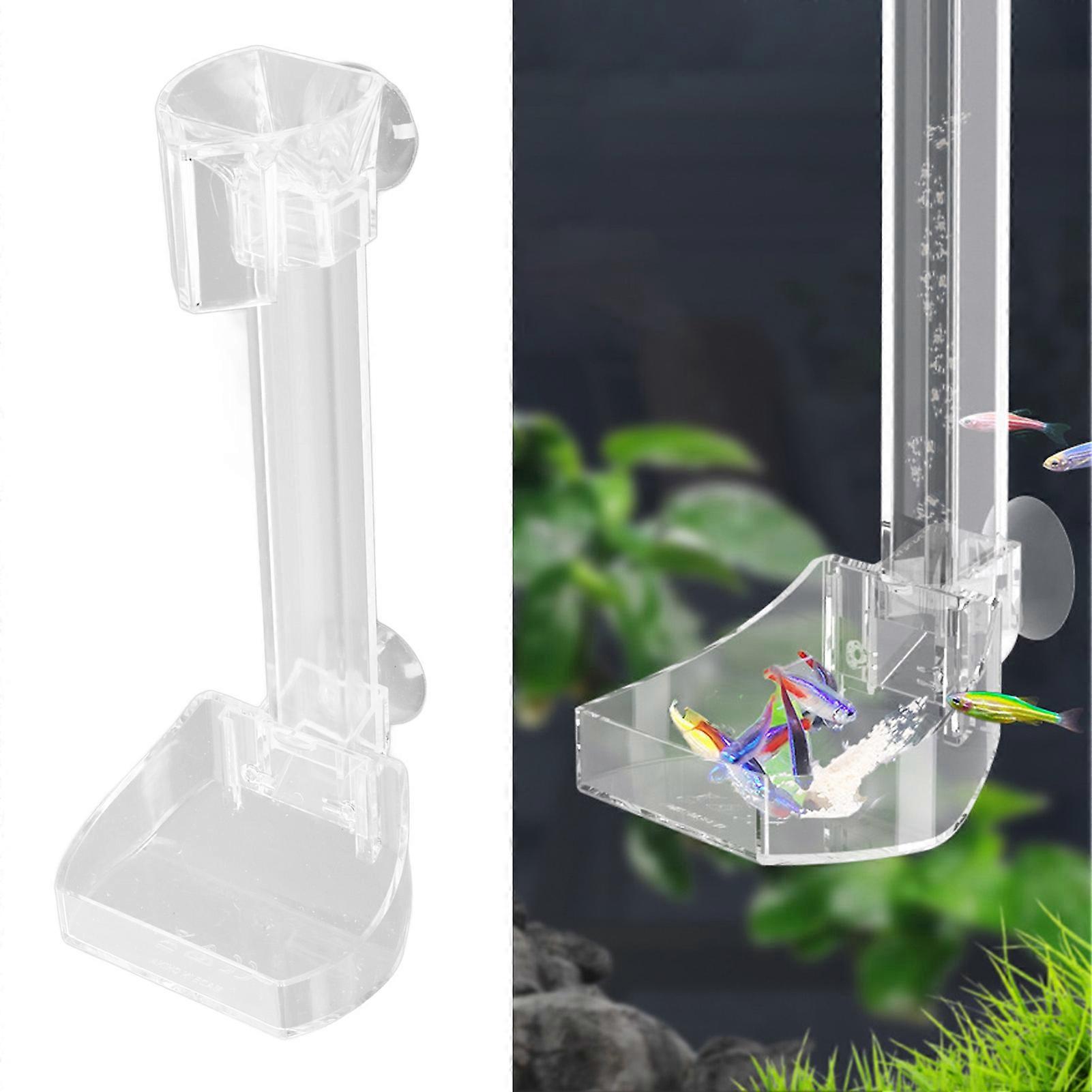 Fish Shrimp Feeder Tube Large Plate Fixed Point Feeding Acrylic Clear Shrimp Feeding Tube for Aquarium Fish Tank F 21