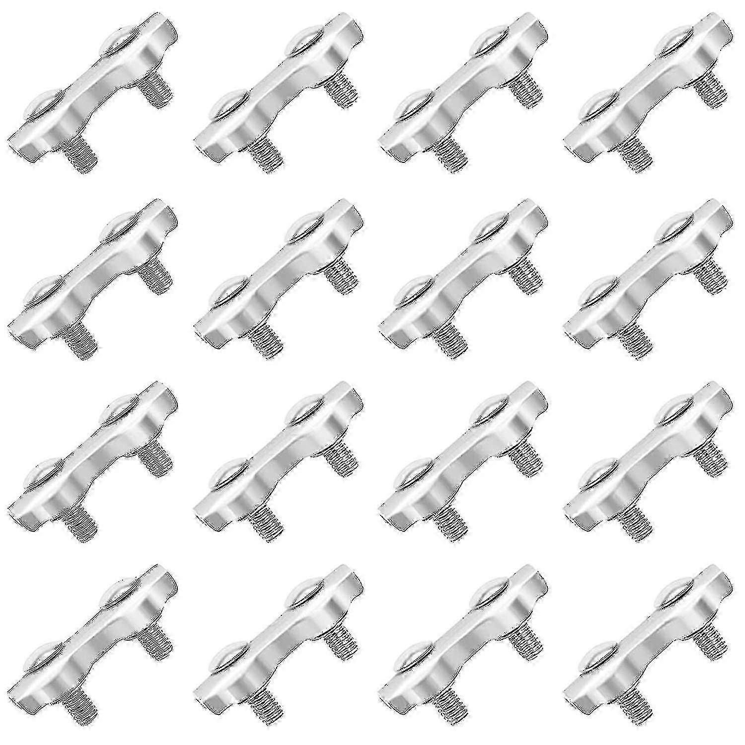 18 stykker M2 Duplex rustfrit stål klemmer reb forbindelse rustfrit stål wire wire clamp--