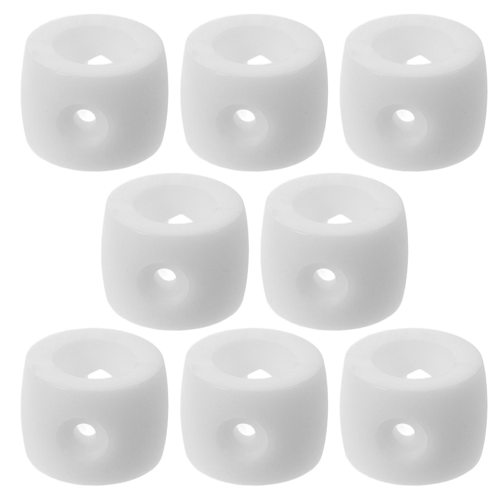 Tabletop Foosball Bushings White Plastic Accessories For Soccer Rod Positioner And Goal Stop Home Use 2.70X2.70X2.10CM Precision Positioning 8Pcs