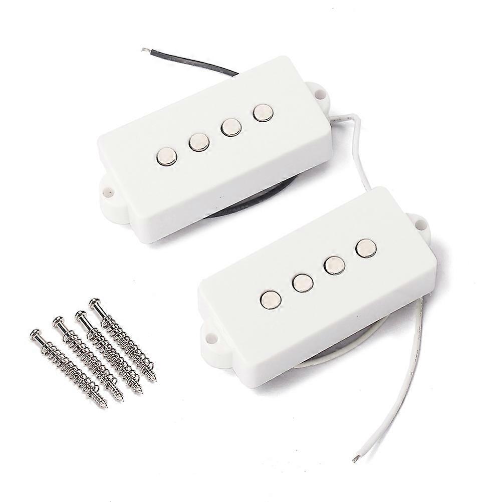 Bass White Pickups Electric Bass Pickup Set for Bass Guitar Parts and Accessories Open Style Sound Enhancement 2Set