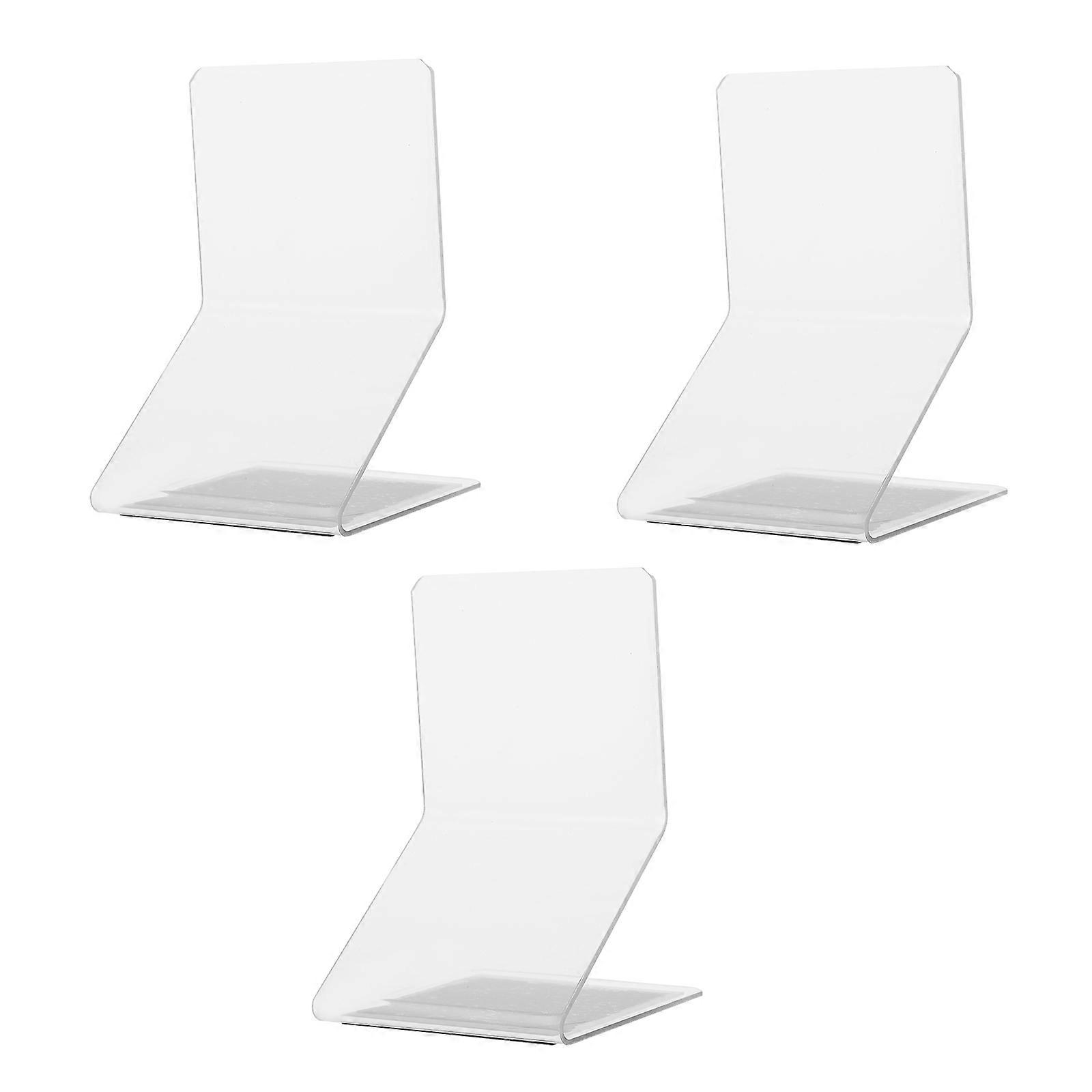 Shelving Brackets Supermarket Goods Back Support Plates Home Support Transparent 12X7cm 3Pcs