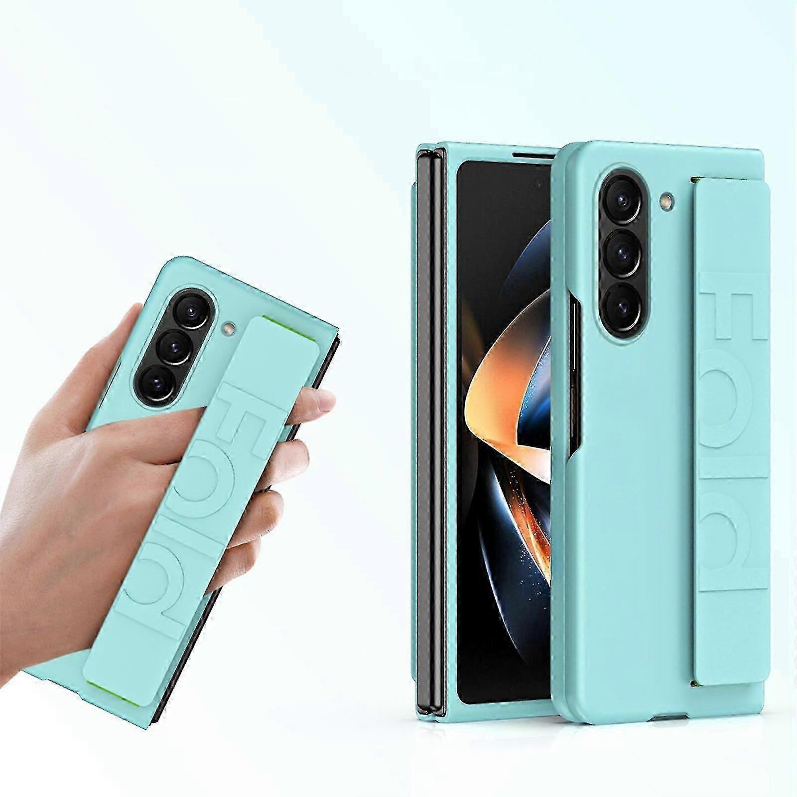 For Samsung Galaxy Z Fold 5 Case With Elastic Wrist Strap, Hard Pc Protective Case Ultra-thin Shockproof Phone Cover Galaxy Z Fold 5