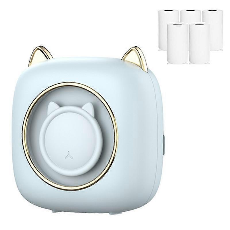 C23 Atmosphere Light Thermal Printer C23 Blue+5 Rolls Thermal Paper