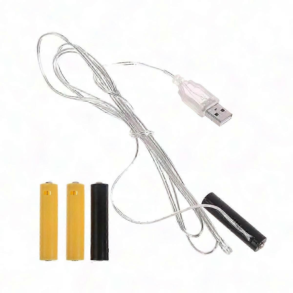 USB-Powered Battery Eliminator for AAA Devices 1-1 Adapter