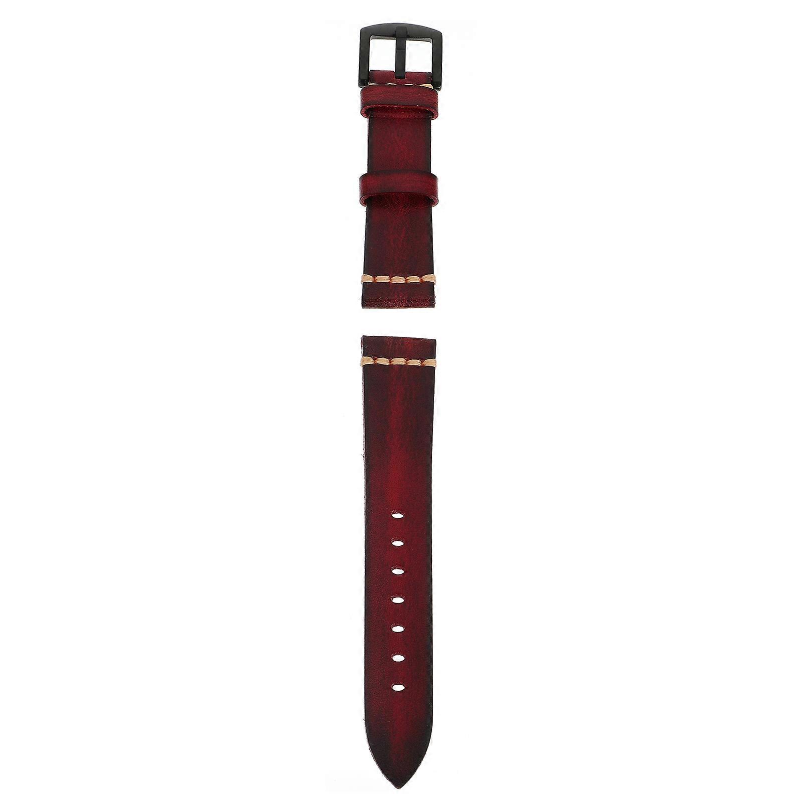 Red Watch Strap with Pin Buckle for Decoration Adjustable and Skin Friendly 20mm