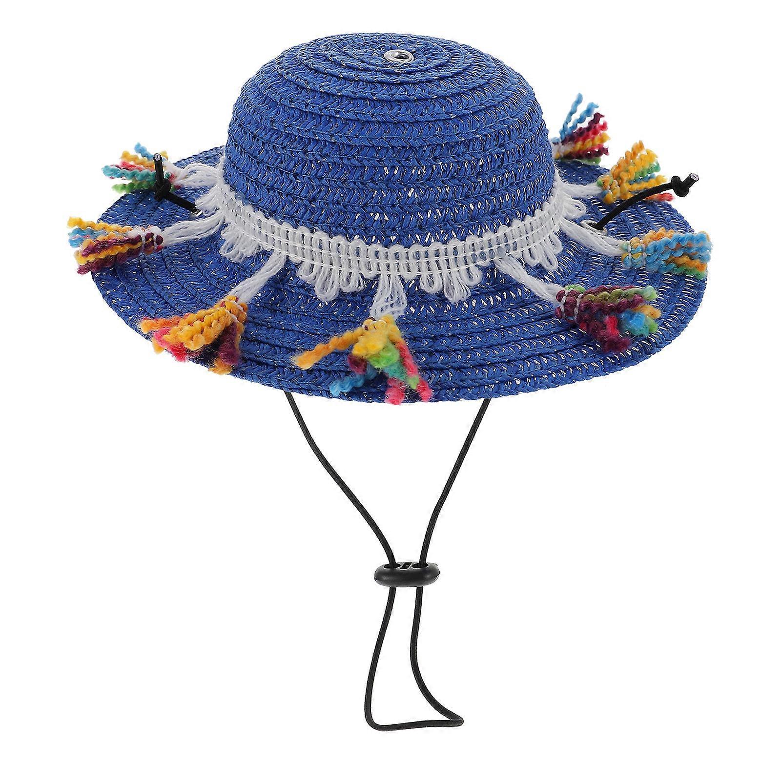 Dogs Hat Hat Photo Prop Daily Life -Woven Blue 1Pack