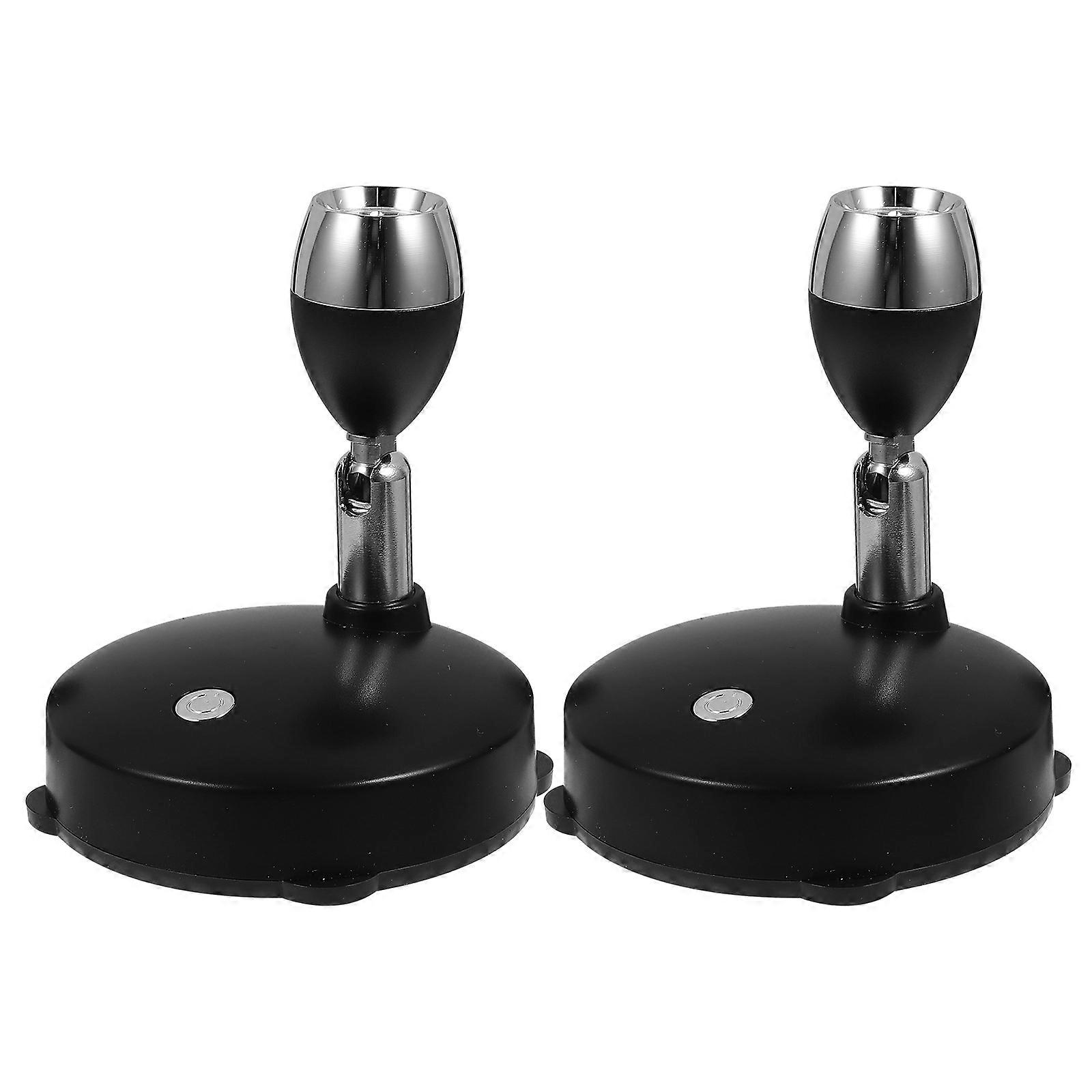 Spotlight Fixture Led Spotlight Indoor For Restaurant Exhibition Hall Round Shape Remote Control ABS Material 2 Sets