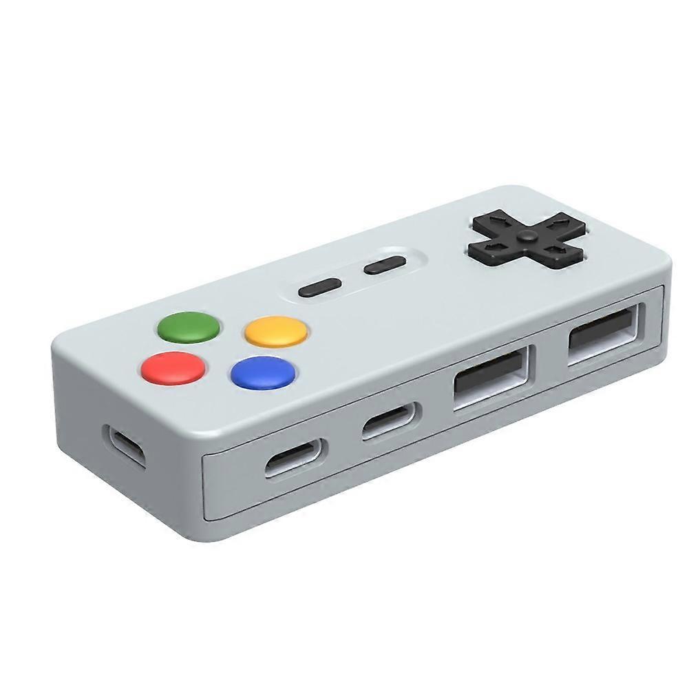 Expansion GamePad Shape Design HUB Mouse Keyboard Cartoon USB Converter Connector 4 in 1 Type-C USB 2.0 HUB
