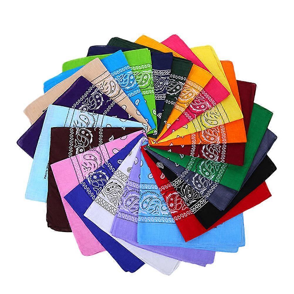 Square Scarf Stylish Kerchief Hiphop Dancing Breathable Comfortable Mixed Color 16Pcs