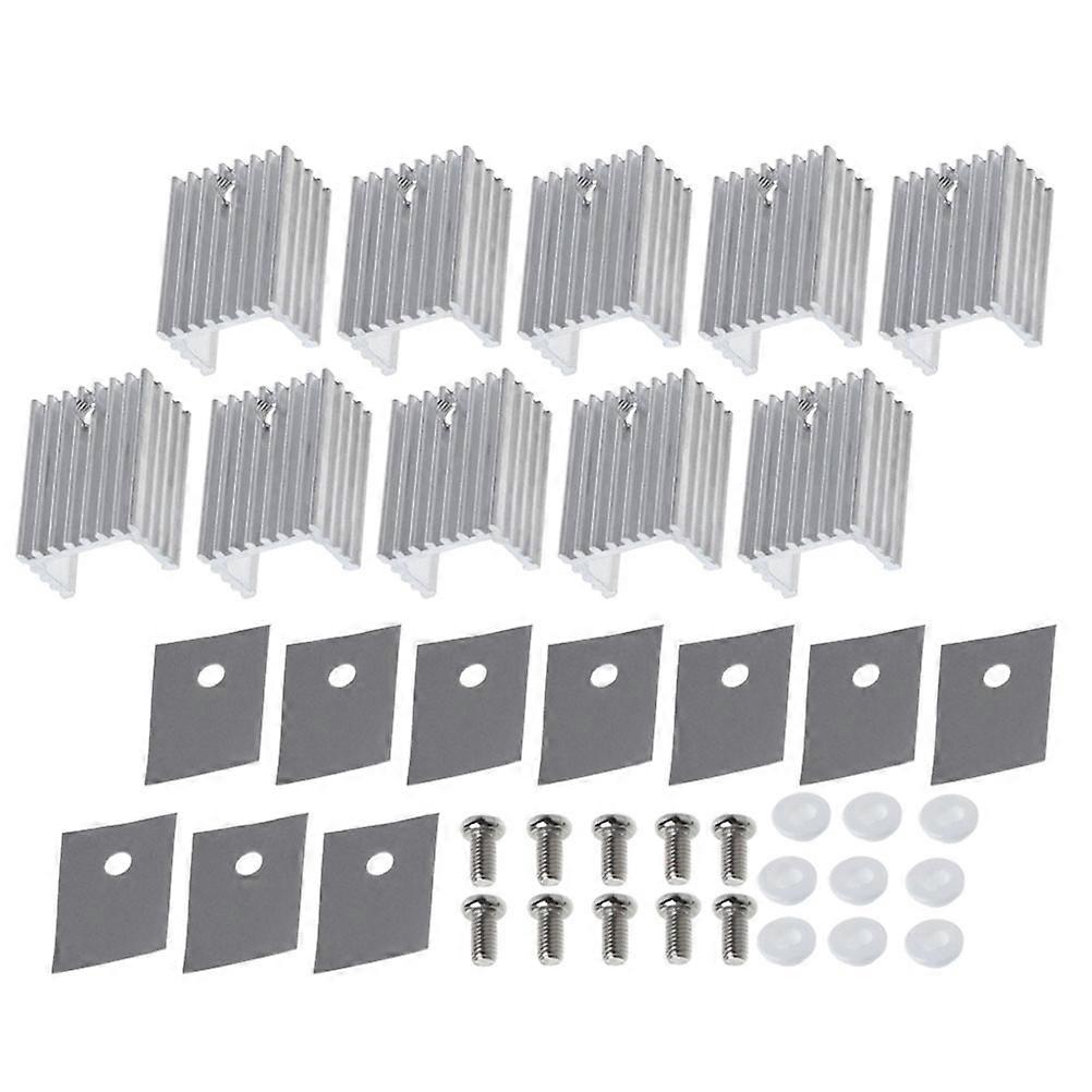 10pcs Aluminum Heat Sink Module Cooler Fins for Thermal Dissipation – Durable Design for Mosfet and Power Applications