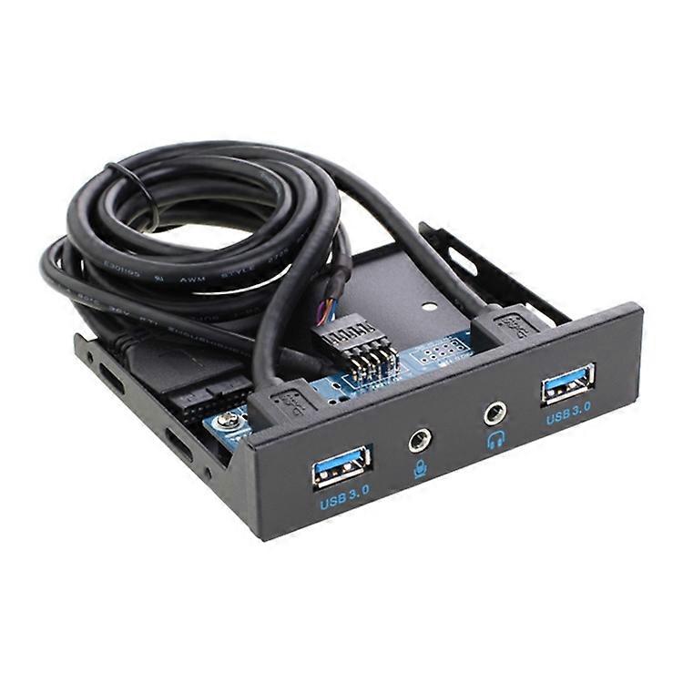 (New) 2 Ports + HD-AUDIO USB 3.0 Front Panel Data Hub