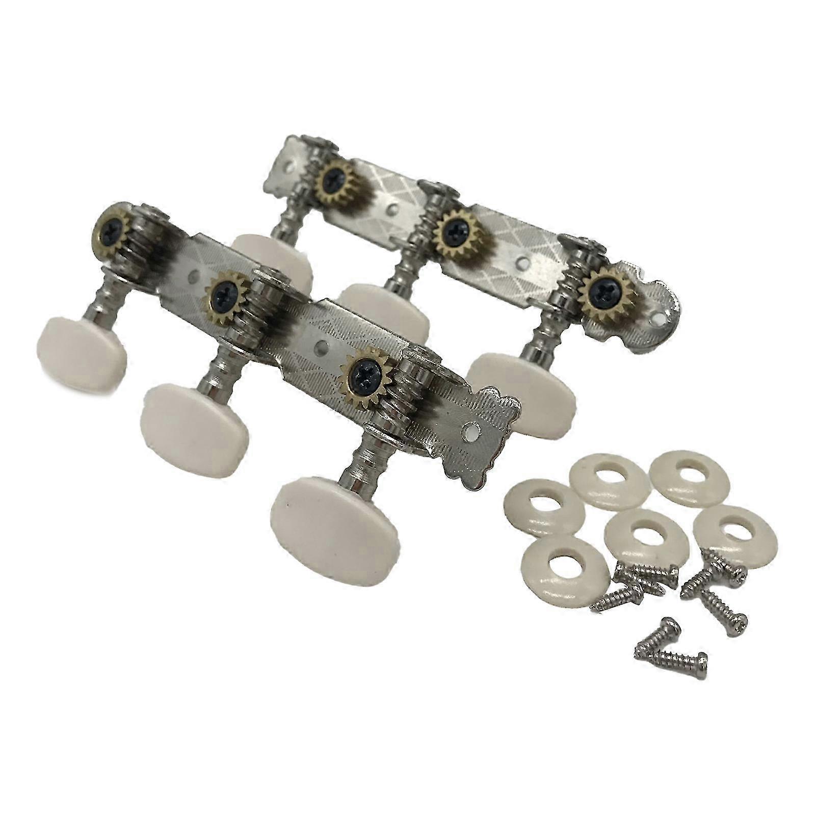 2Pcs Guitar String Tuning Peg Metal Open Tuner Key Machine Head Set Kit for Music Performance