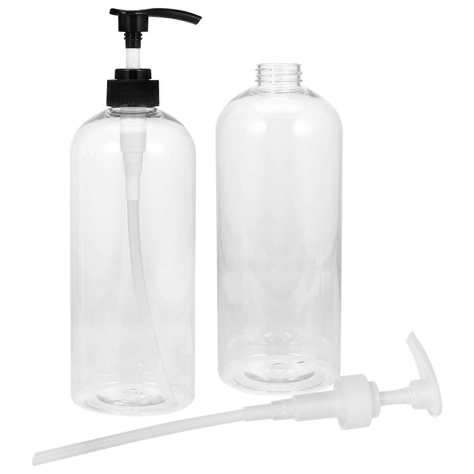 Clear Soap Dispenser Travel Use Square 1000ml Lotion Dispensing 2Pcs