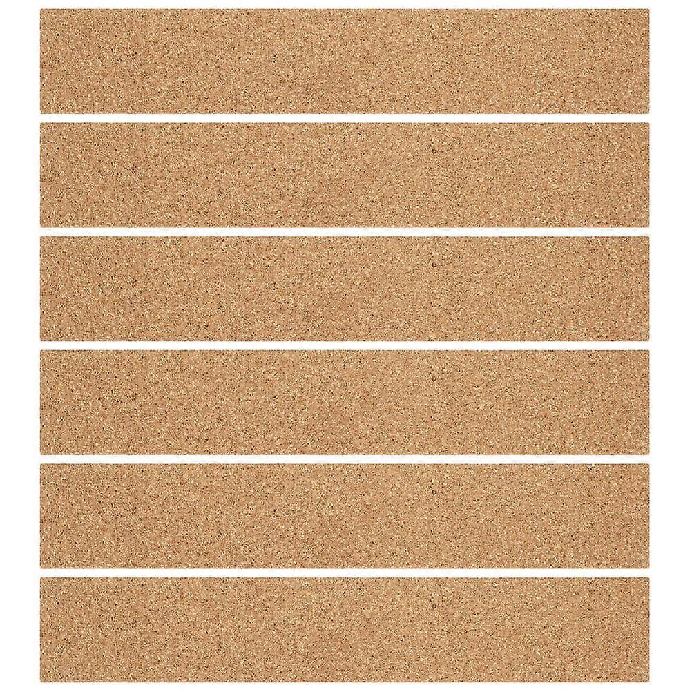 6pcs Cork Board Strips for Announcement Memo Board Frameless Batten Strips