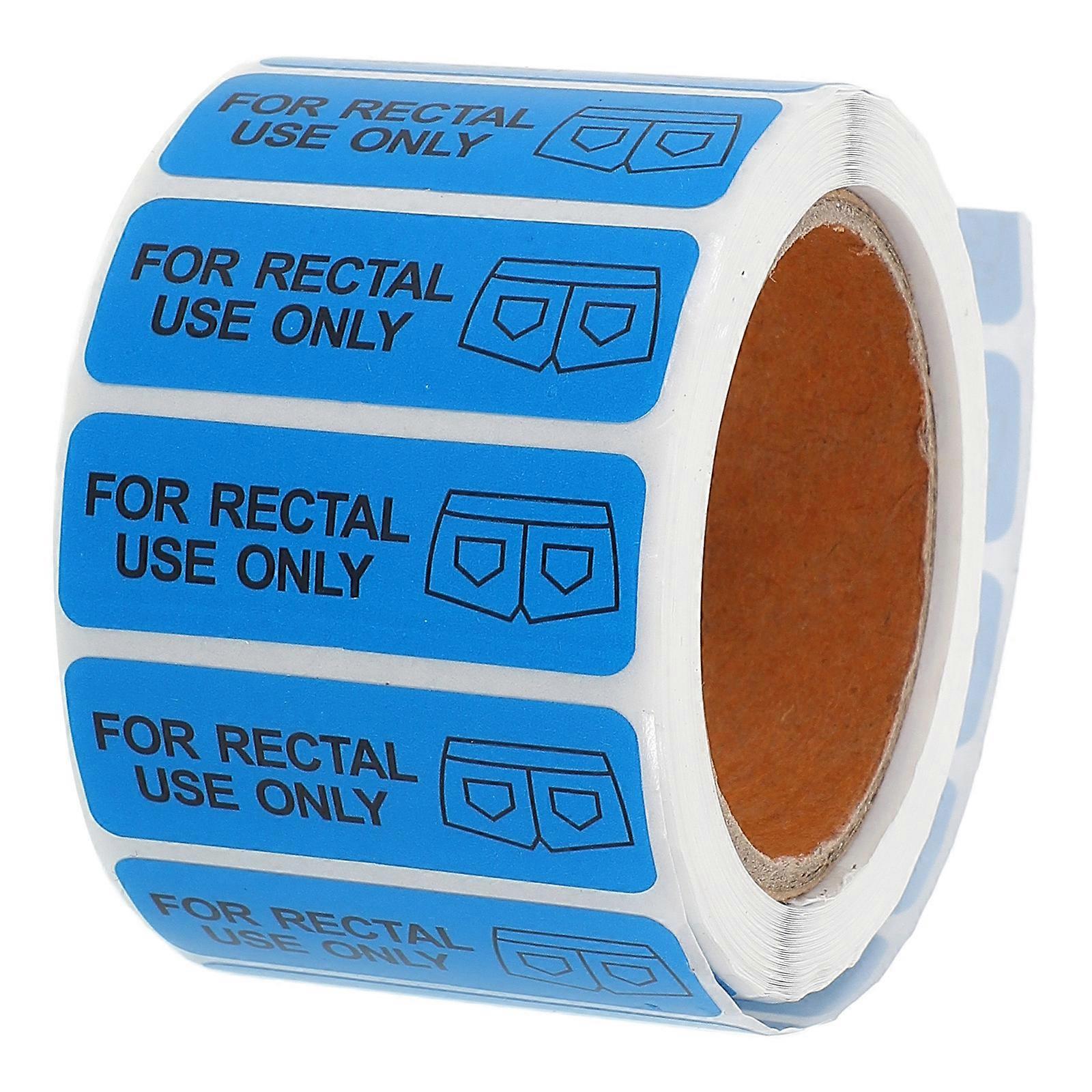 Blue Labeling Stickers Coated Paper Prank Stickers 1 Roll for Fun
