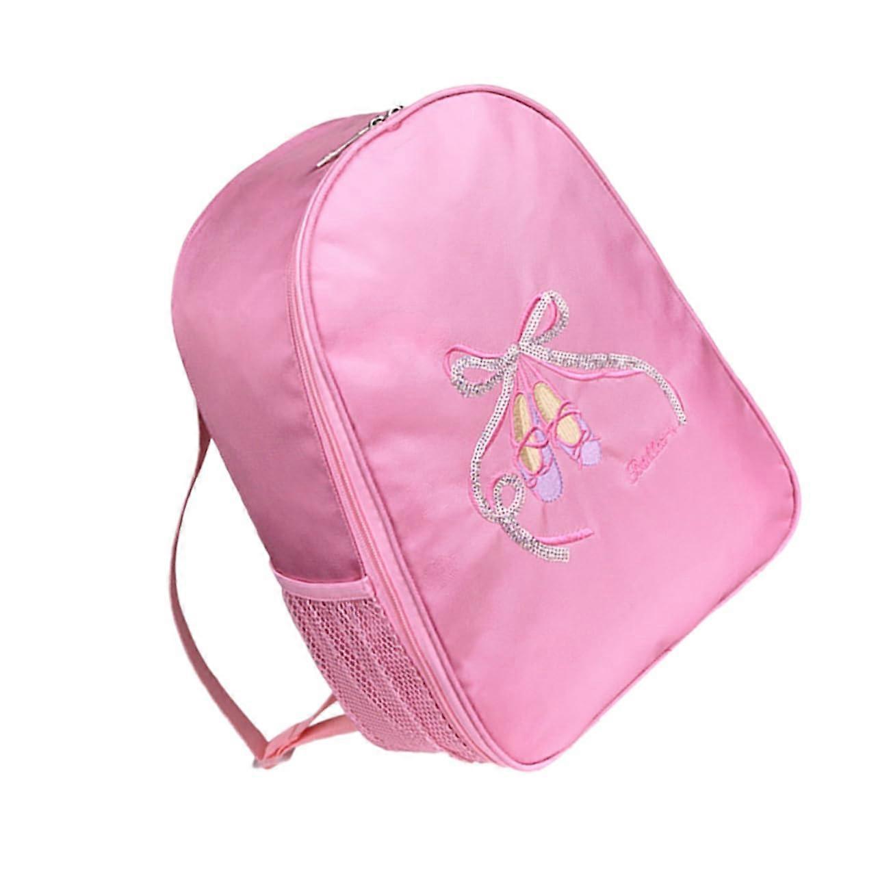 Nylon Polyester Ballet Dance Shoulder Bag Backpack For Girls Dance Class Bag Pink Modern
