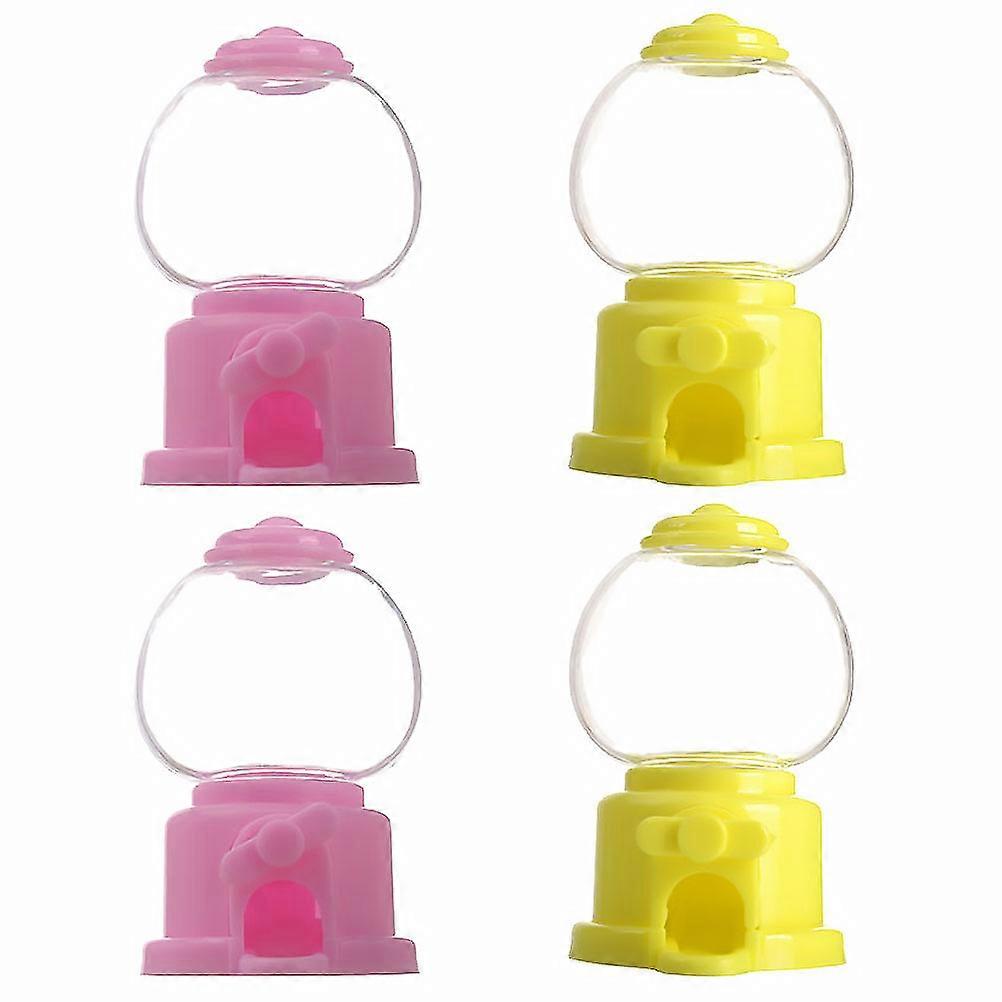Small Candy Machine Decoration Kids Gadget Twisting Candy Machine Hand-eye Coordination Improvement 5.7x5.7x9.6cm 4Pcs