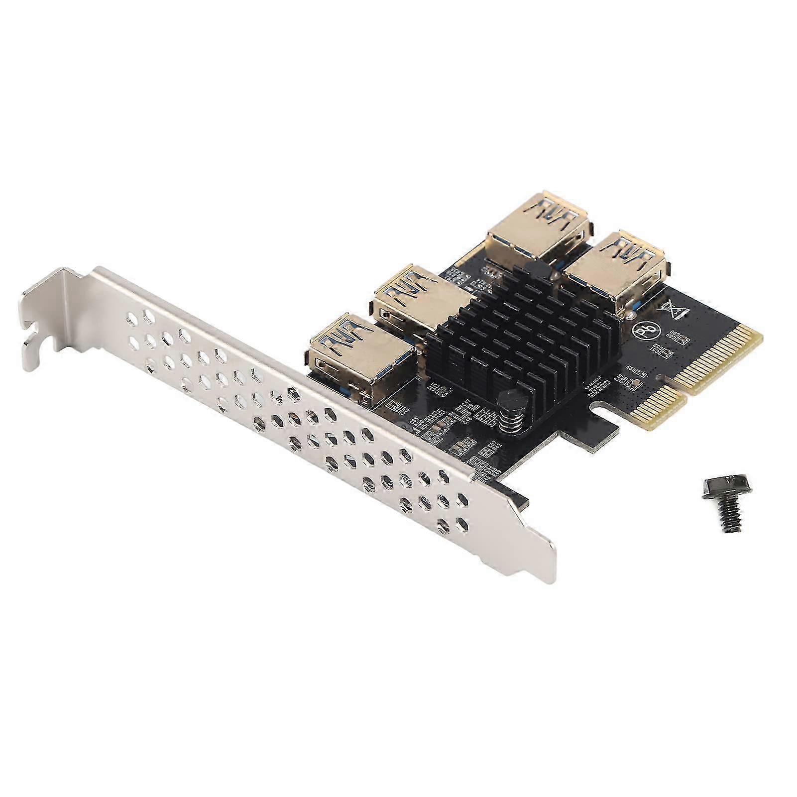 PCIE Riser Card PCIE X4 1 to 4 PCI Express 16X Slot Adapter Card USB 3.0 Adapter Multiplier Card 2025