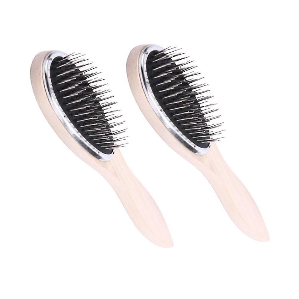 2Pcs Glitter Hair Combs for Hairdressing Massage with Thick Handle for Hair Drying and Styling