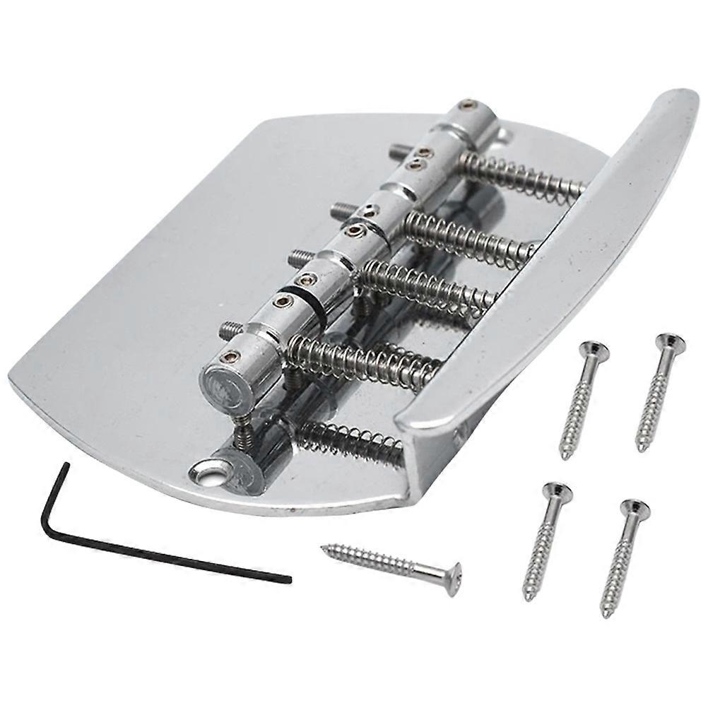 Metal Guitar Tailpiece for Violin Use Durable Silver Color Lightweight Design Fits Various Models 3.5 x 2.0 inches