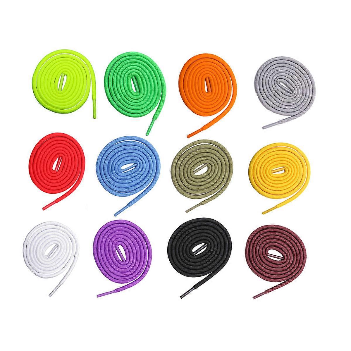 12 Pair Replacement Round Shoelaces for Sports Shoes Sneakers Skates Assorted Colors