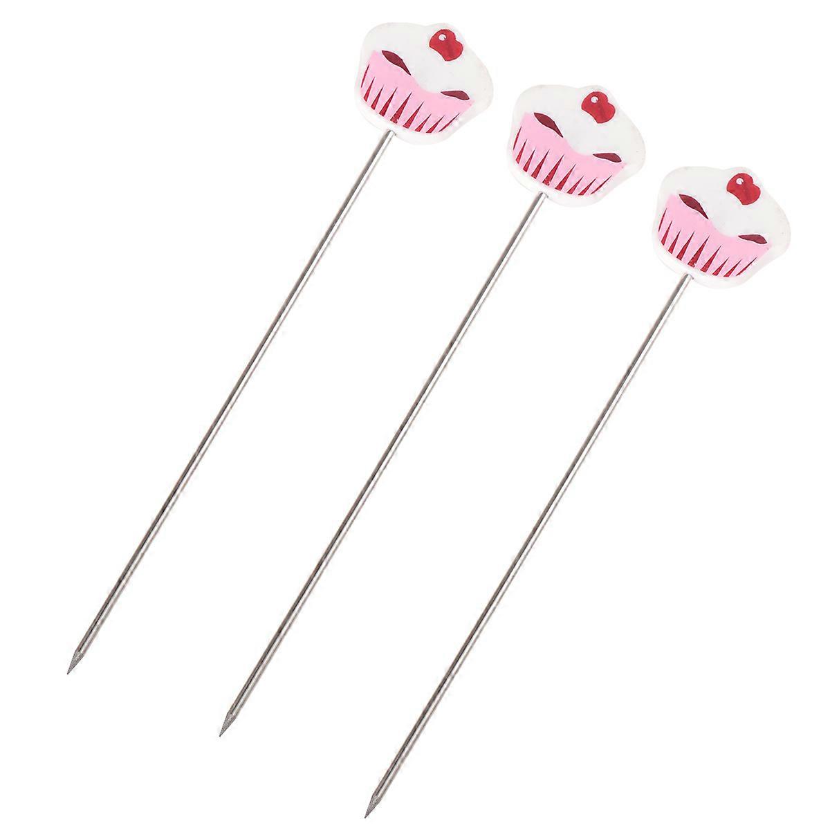 Stainless Steel Cake Tester for Baking with ABS Handle Multi Color 3pcs Set