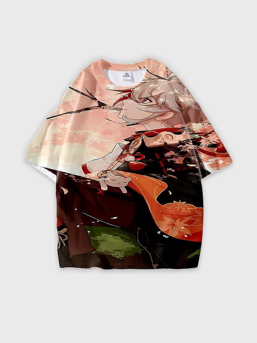 T-shirt round neck Role Pattern loose short sleeve C1164