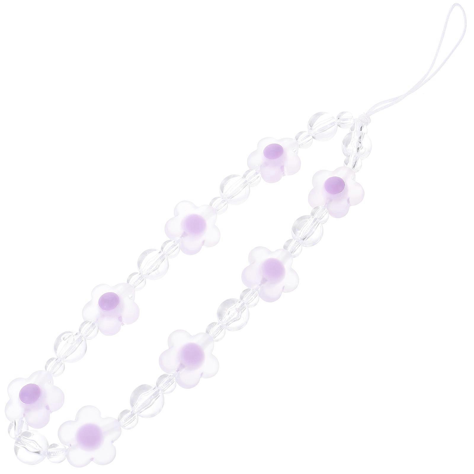 Lavender Beaded Phone Chain With Anti-loss Hanging Rope For Cellphone Use Featuring Non-slip Grip And Fingerprint Resistance 1Pack