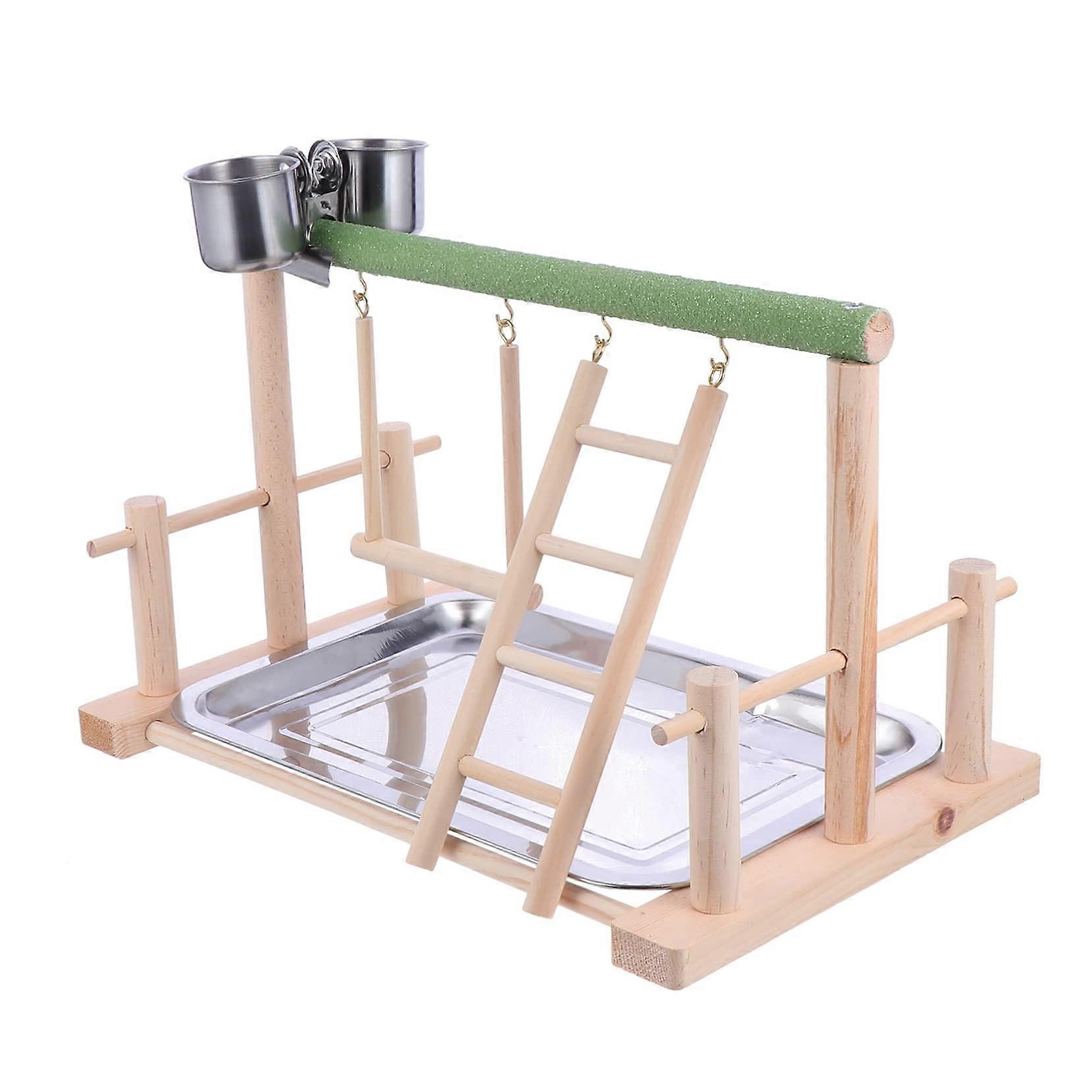 Bird Playground for Parrots with Swing and Climbing Ladder