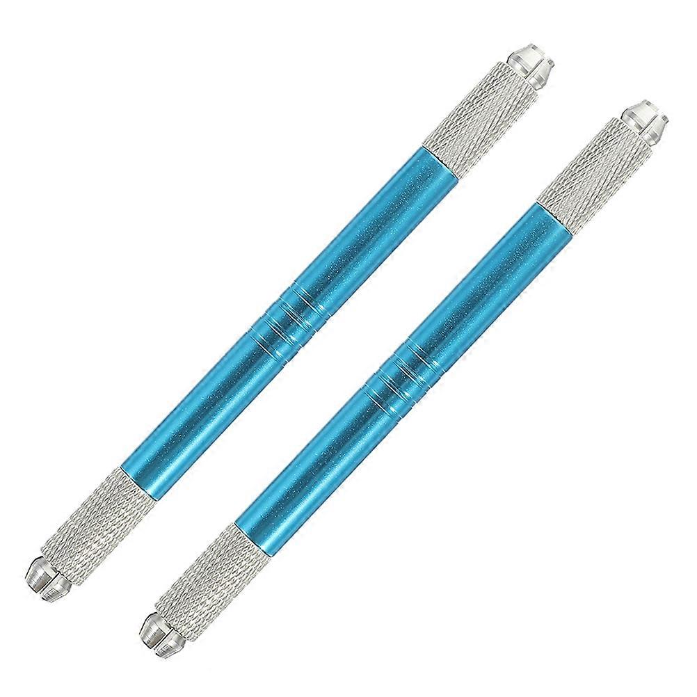Filling Sparse Areas 2Pcs Microblading Eyebrow Pen Manual Fogging Design Perfect For Professional Beauty Salons And Home Use Featuring Color