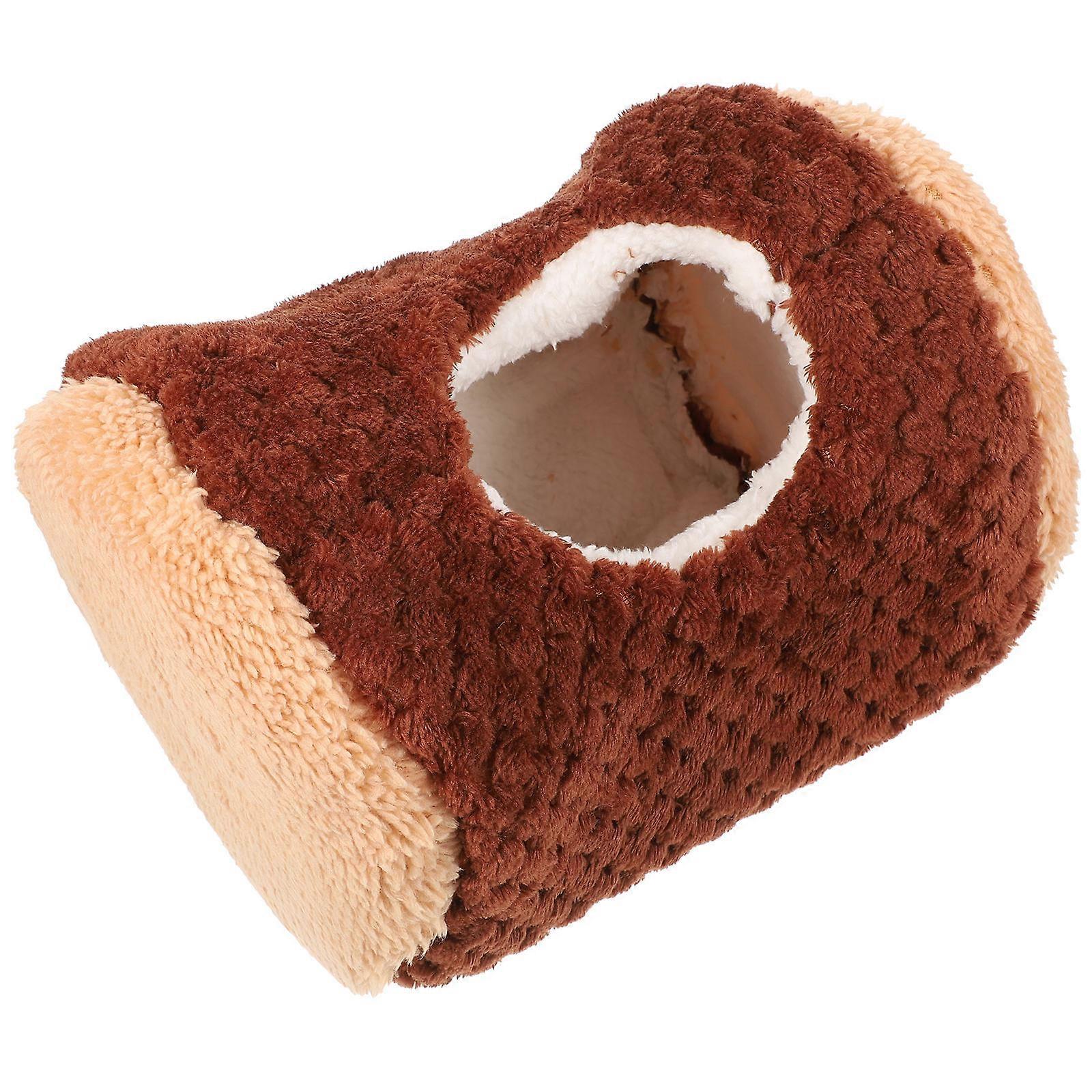Pet Hamster Sleeping Bed Comfortable Resting Hammock Keep Warm Space Saving Cylindrical Shape 25x20cm 1Pcs