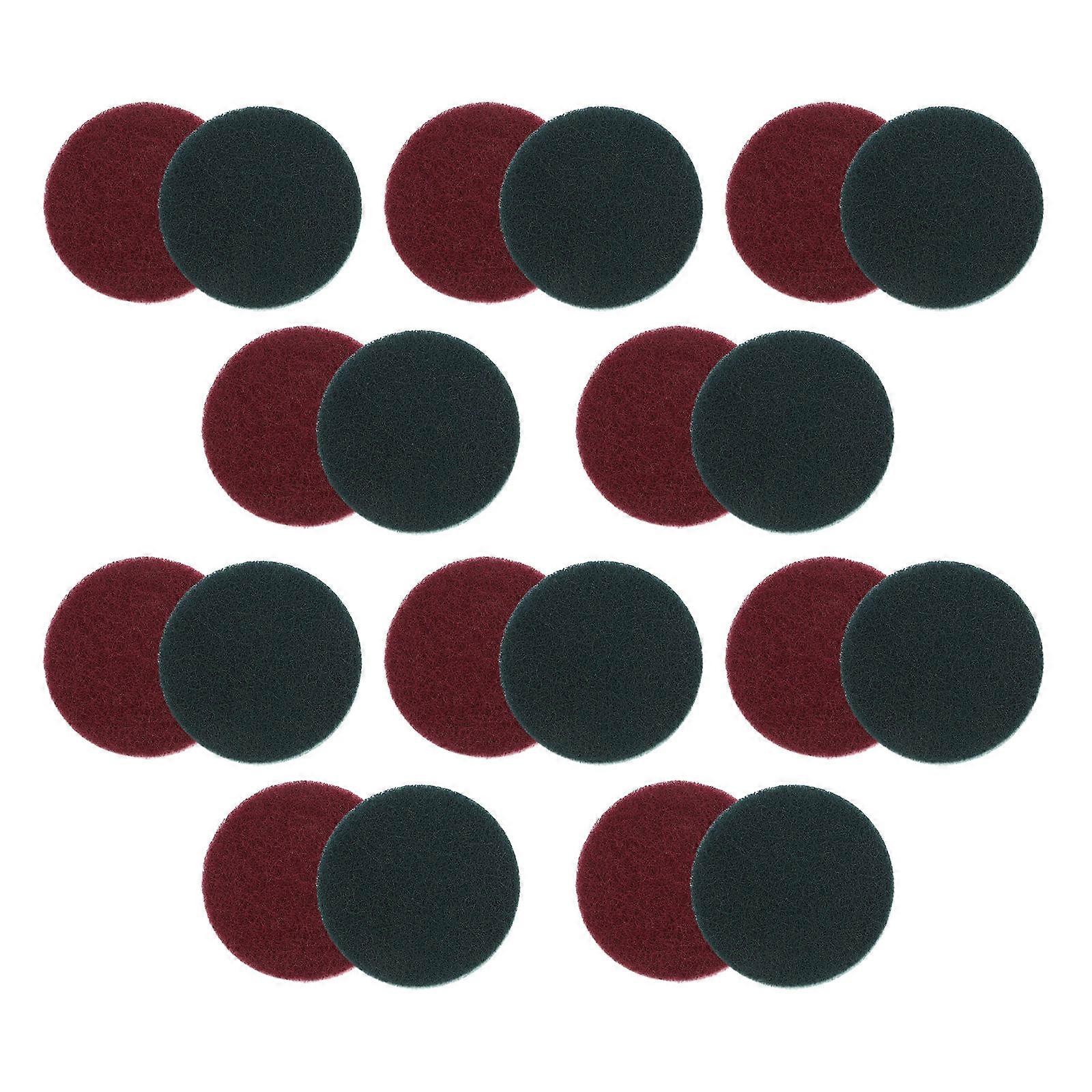 Grinding Disc Pad Scouring Pads Round Polishing Pads For Kitchen Scrubber Efficient Cleaning Assorted Color 20Pcs