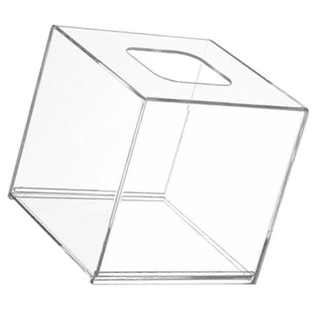 Acrylic White Napkin Holder for Storage Simple Style Design Reliable Material 4.7 x 3.1 x 5.3 Inches
