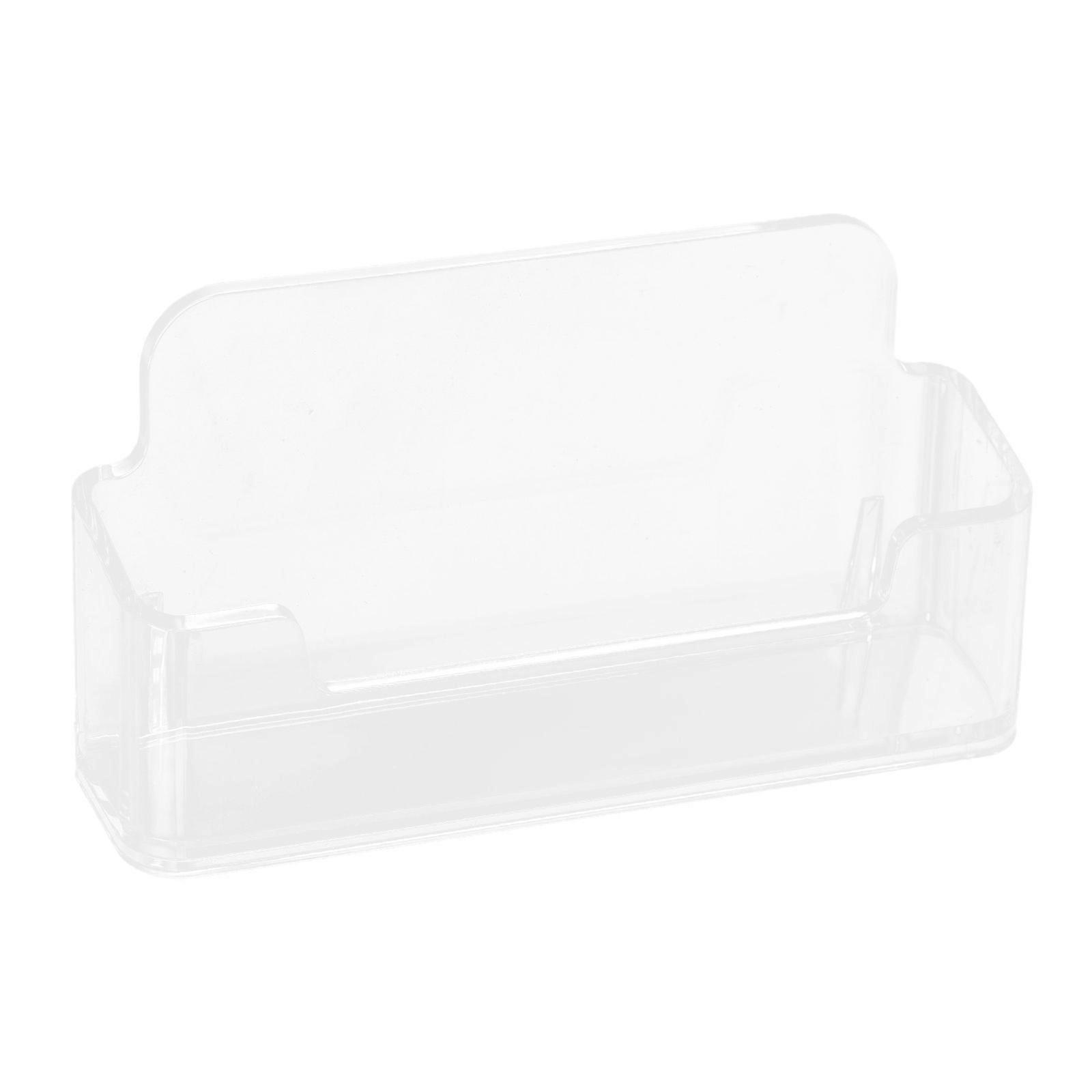 Clear Acrylic Business Card Holder – Desktop Organizer for Office Use – Transparent Display Stand for Professional Presentations