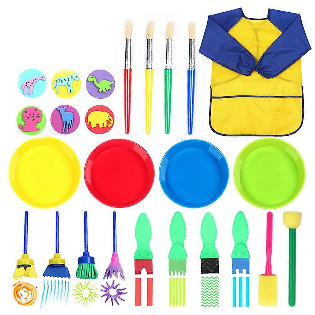 Children's Painting Tools 25Pcs Set For Kids Designed For Kindergarten And Art Courses Assorted Color Portable