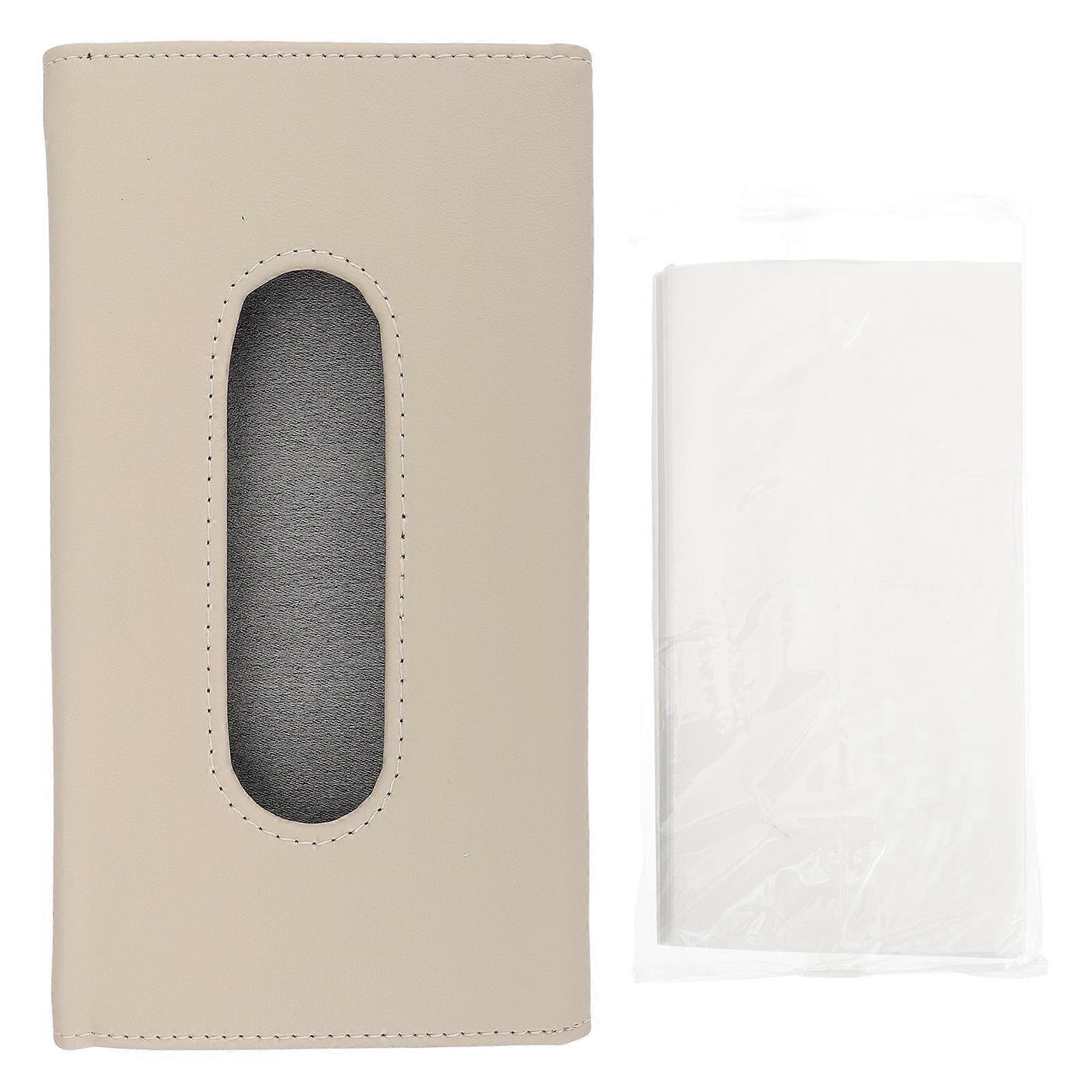 Visor Tissue Holder 1pc Beige PU for Storage Use Moderate Size