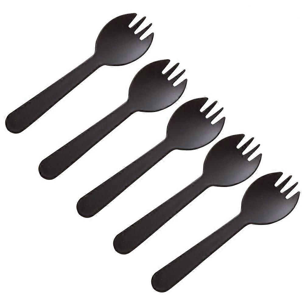 Plastic Spork Set Made of Material for Kitchen Use NonToxic and Disposable 100 Pieces Black