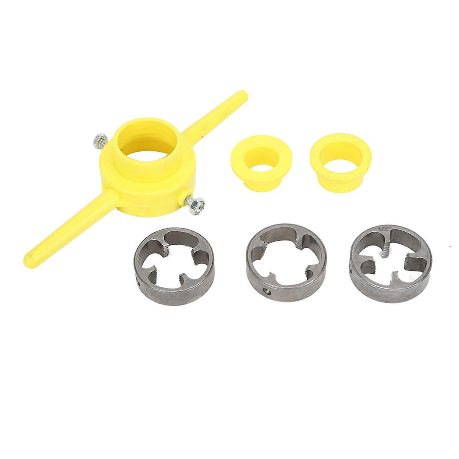 PVC Threading Tool Set, NPT Die Set, FVC Plastic Pipe Teeth, Round Die Set, 1/2 Inch, 3/4 Inch, 1 Inch