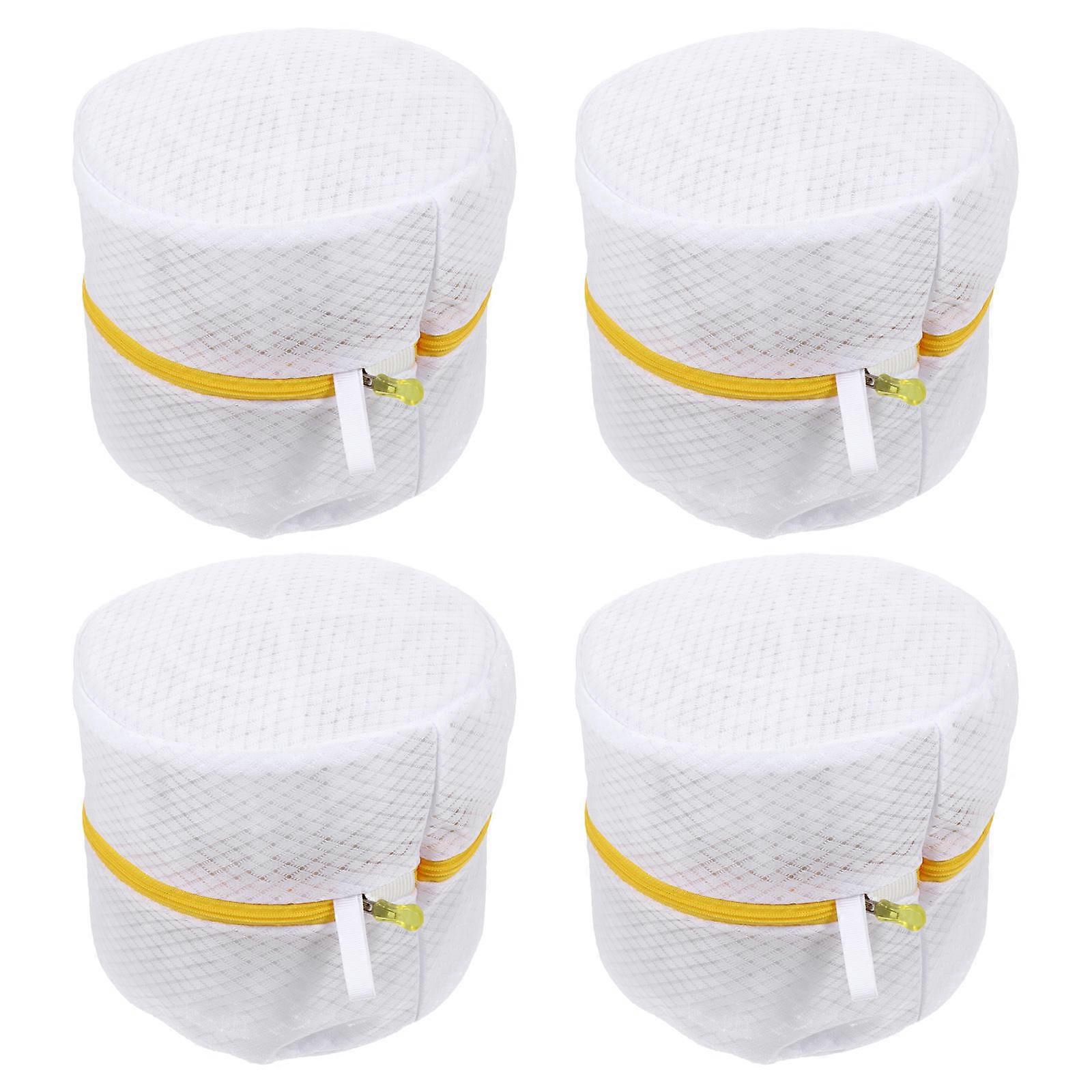 White Polyester Laundry Bag for Storage Clothes Wash Bag Soft and Comfortable 4Pcs