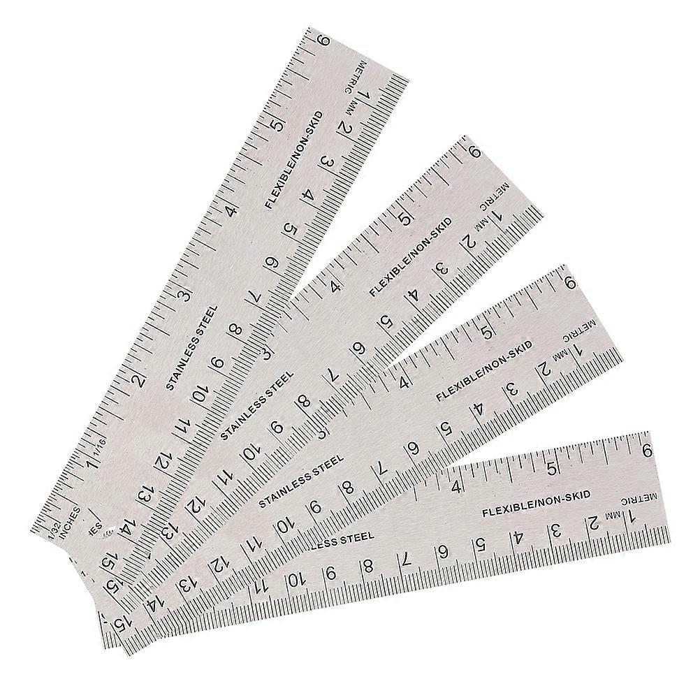 Students Measuring Rulers Set With Cork Backing Perfect For School Projects 15X3.5X0.5CM Straight