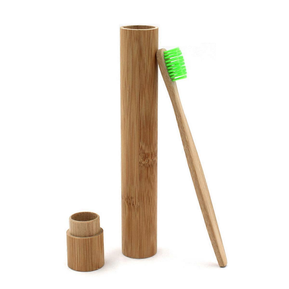 Creative Bamboo Toothbrush Case Handmade Vintage Portable Storage Solution