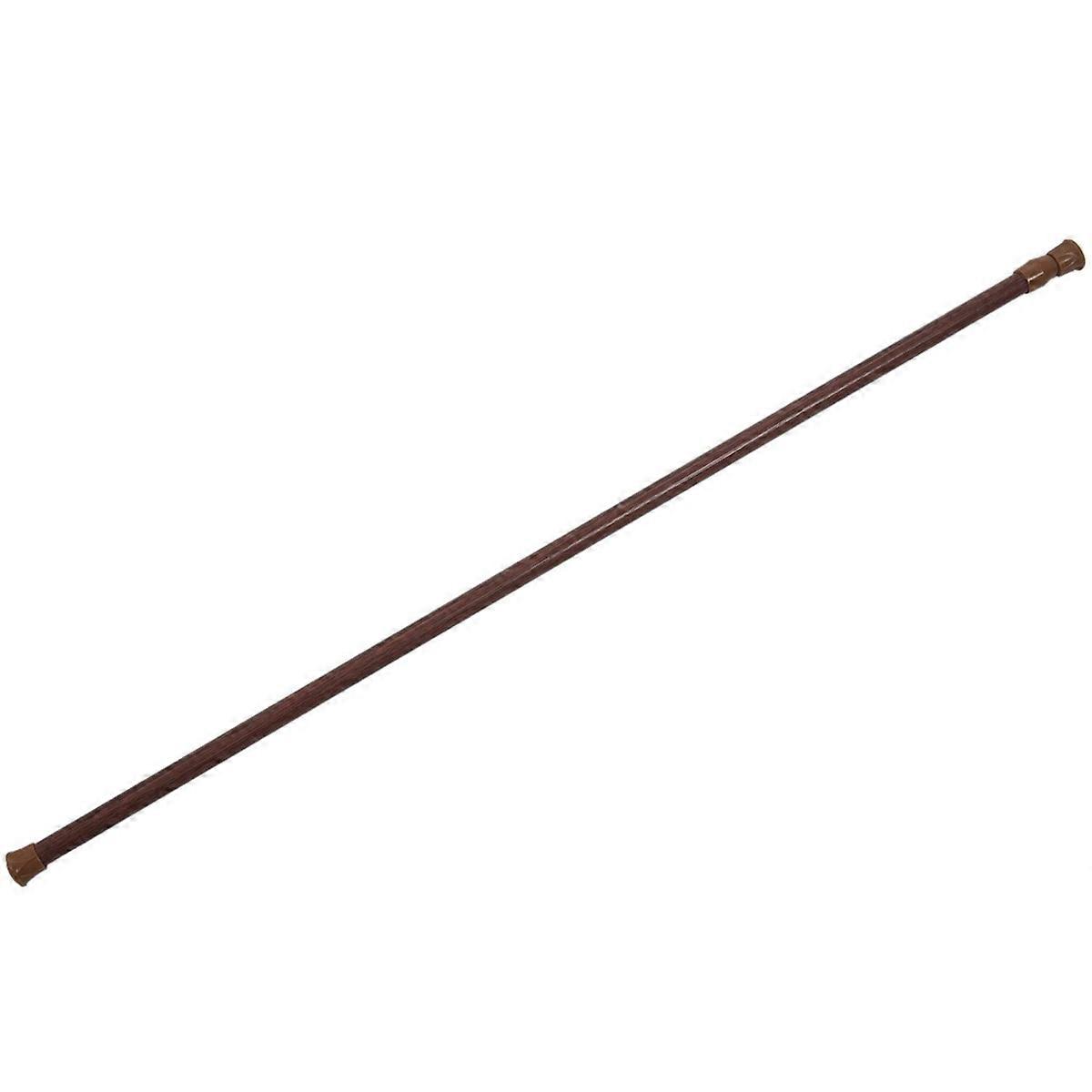4X Extendable Telescopic Spring Loaded Net Voile Tension Curtain Rail Pole Rods,70-120cm,Wood Color